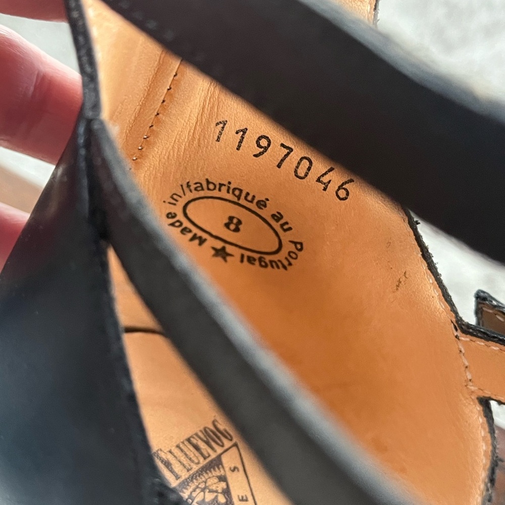 John Fluevog Truth Bekkie Black 
Strappy Leather Gorh Designer Ankle Boots Sz 8 - Picture 17 of 17